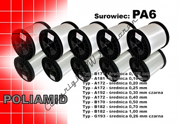 Żyłka techniczna 0,20mm (szpula 4 kg 53 000 m) Poliamid PA6 typu A172 + szpula zwrotna