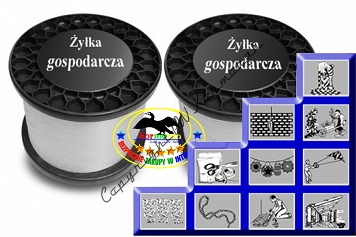 Żyłka techniczna gospodarcza 1,00 mm szpula 3 kg, nawój 3 800 m, Poliamid PA6 typu B182